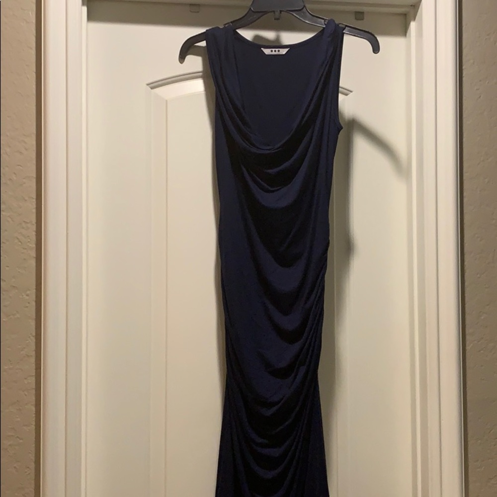 Blue Three Dots cotton stretch dress